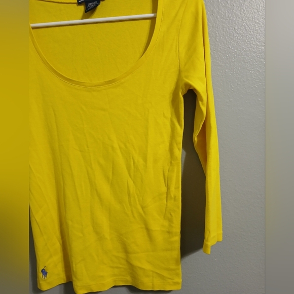 Polo by Ralph Lauren Women's Yellow Top‎ - Picture 5 of 8